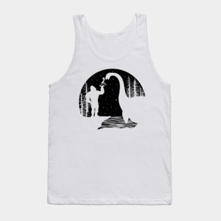 Bigfoot Loch ness Monster Funny Alien Tank Top